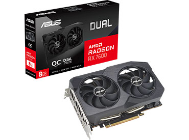 Placa de video ASUS Dual Radeon™ RX 7600 V2 OC Edition 8GB GDDR6