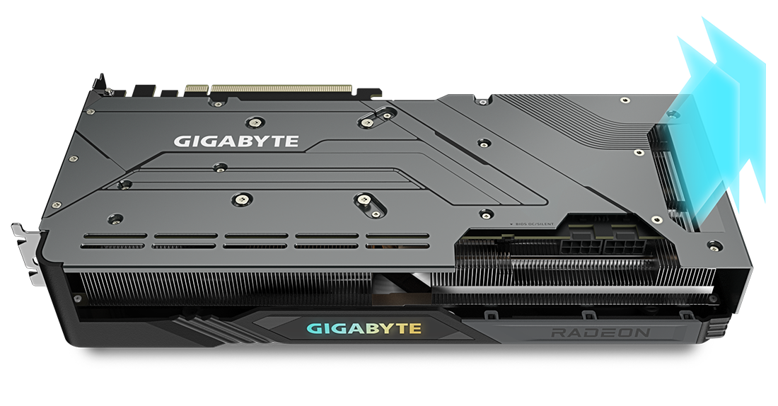 SCREEN COOLING de la Gigabyte Radeon™ RX 7800 XT GAMING OC 16G