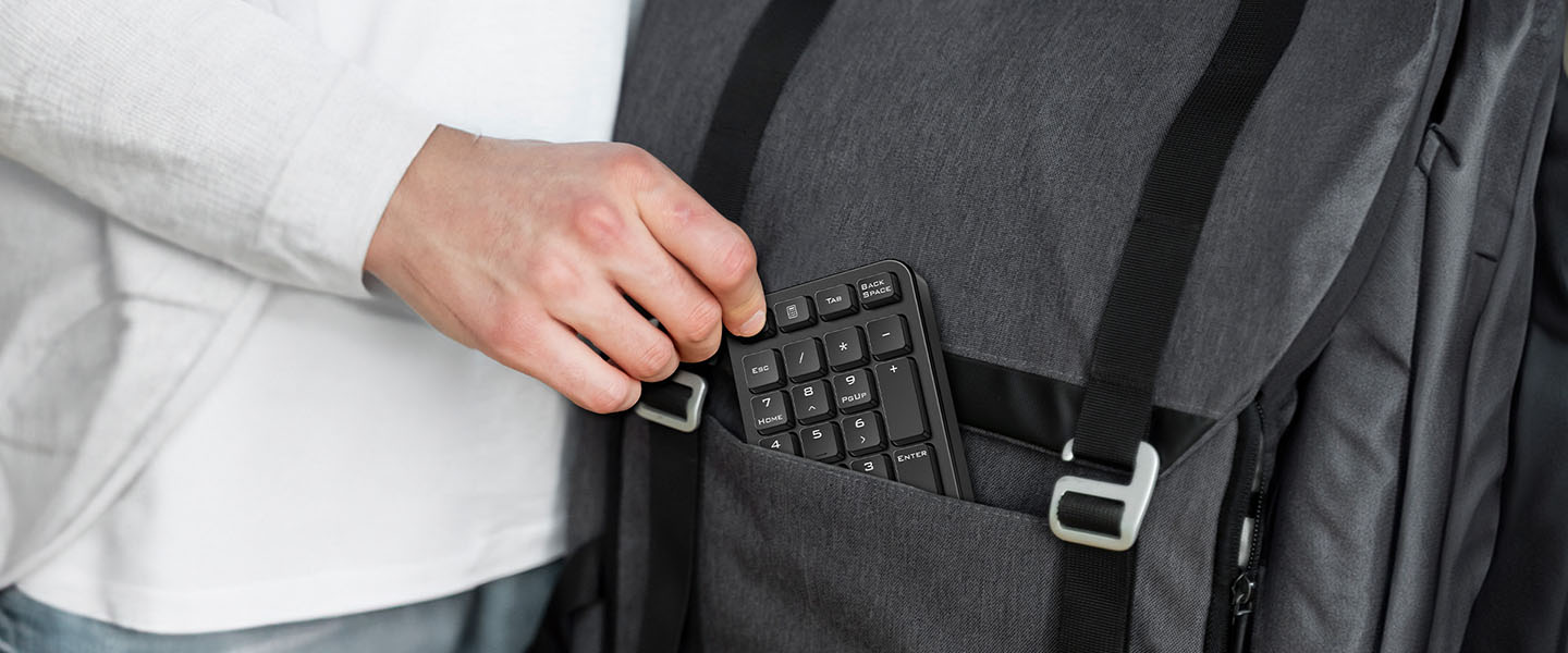 Teclado Numérico Inalámbrico Silencioso Genius NumPad 1000, FÁCIL DE LLEVAR, TRABAJO FÁCIL