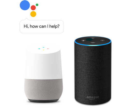 Google speaker y Amazon Echo