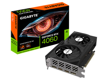 Placa de video Gigabyte GeForce RTX™ 4060 WINDFORCE OC 8G