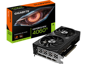 Placa de video Gigabyte GeForce RTX™ 4060 Ti WINDFORCE OC V2 8G