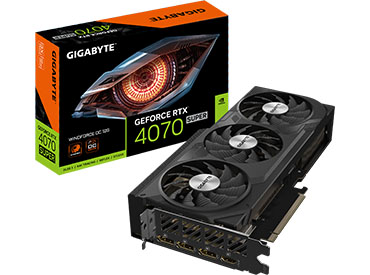 Placa de video Gigabyte GeForce RTX™ 4070 SUPER WINDFORCE OC 12G