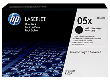 Tóner Original HP LaserJet 05X de Alto rendimiento Negro (CE505XD) - Paquete d...