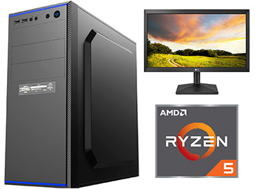 Computadora Kelyx AMD Ryzen 5 4600G + Monitor LG 20