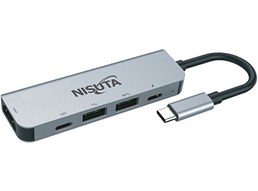 Nisuta Docking USB C 3.1 a HDMI, USB 3.0, USB 2.0, USB-C, PD 100W (NSUCD7)