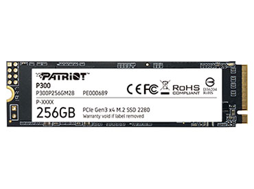 Disco SSD Patriot P300 256GB M.2 - PCIe Gen3 x4 NVMe