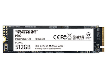 Disco SSD Patriot P300 512GB M.2 - PCIe Gen3 x4 NVMe
